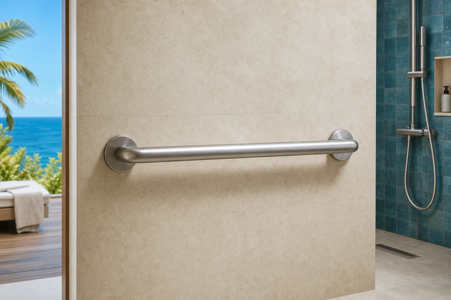 Barre d’appui droite INFINEA Access Straight en inox marin